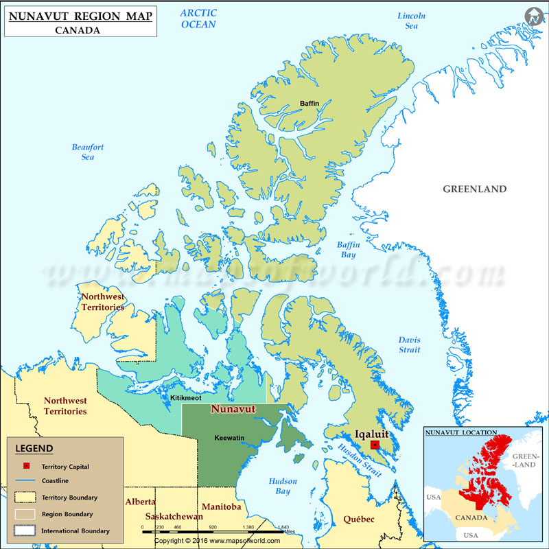 Nunavut Map Map of Nunavut Regions
