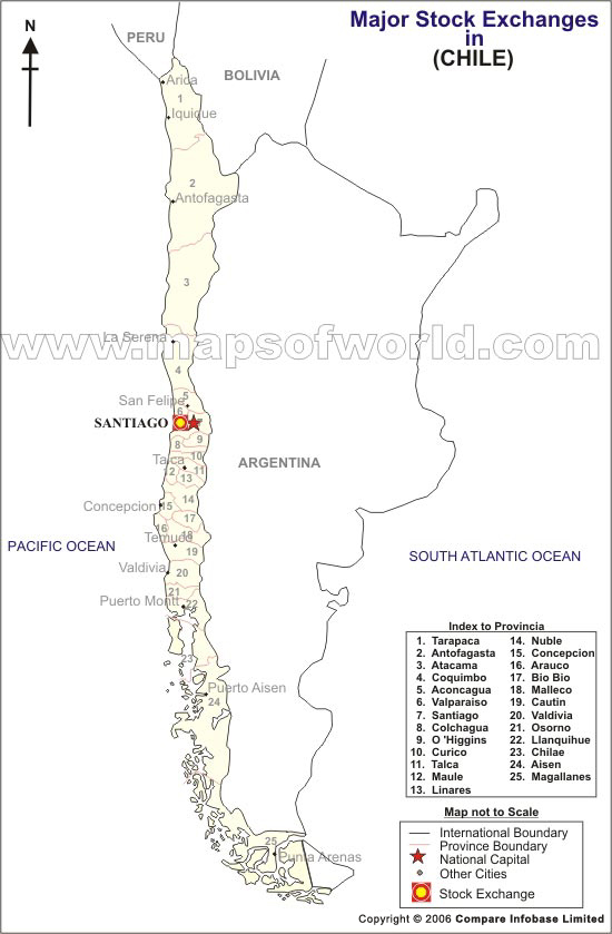 Chile Stock Exchange Map Santiago Stock Exchange Map
