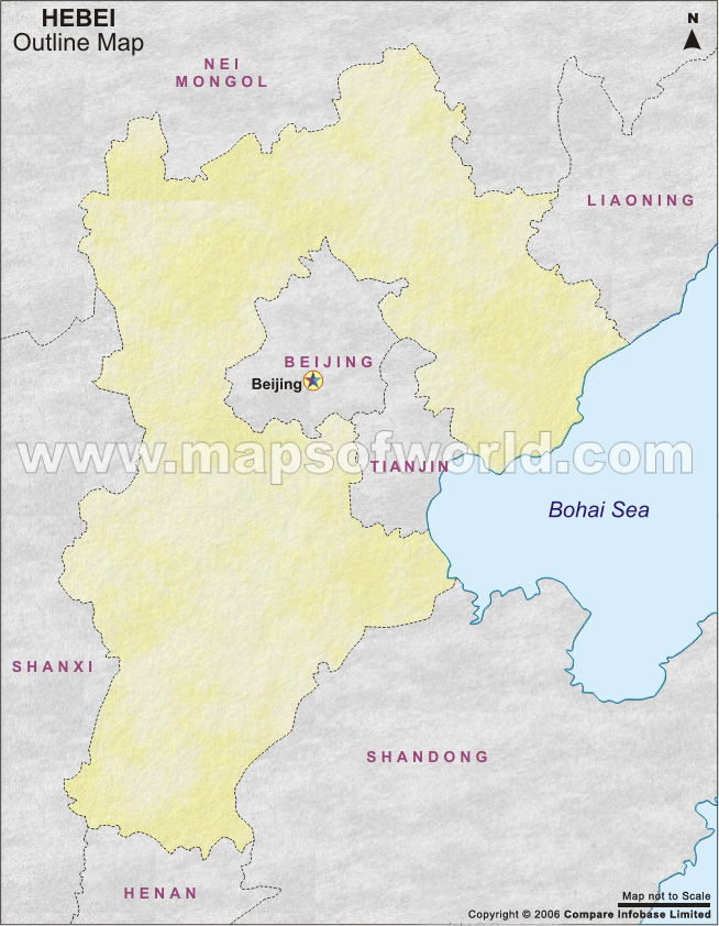 Hebei Map Outline