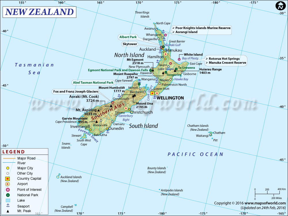 New Zealand Map