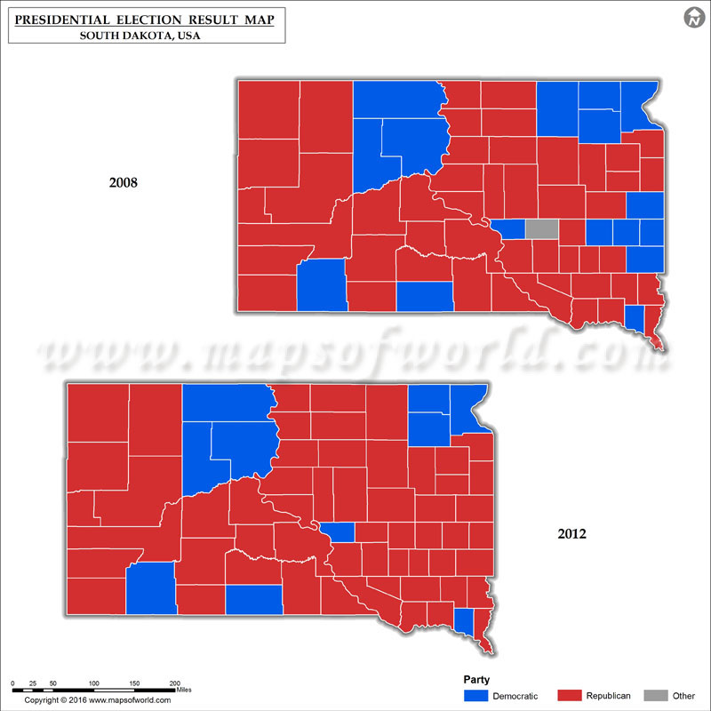 South Dakota Election Results 2016 Map, County Results, Live Updates