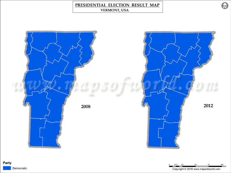 Vermont Election Results 2016 Map, County Results, Live Updates