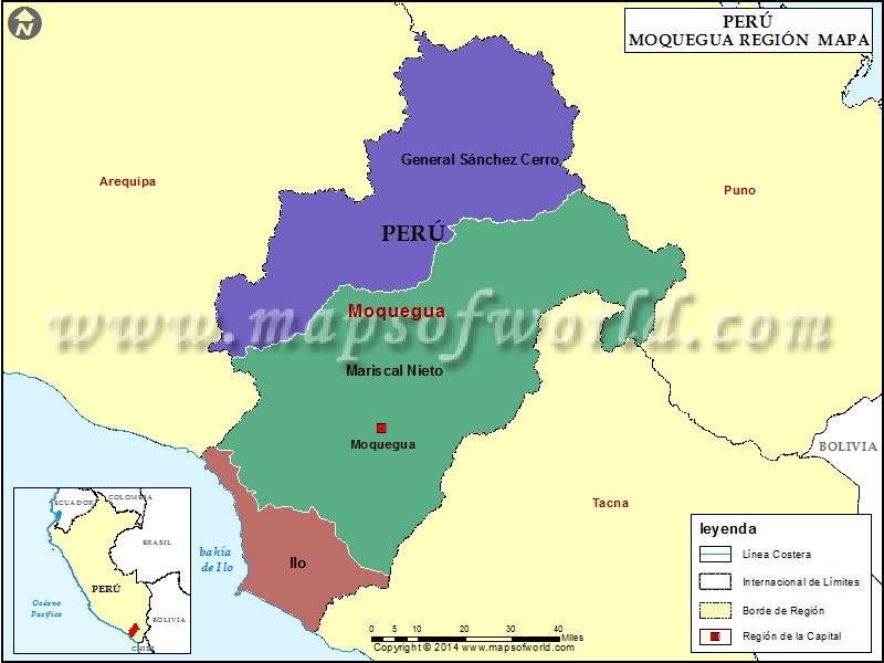 Mapa De Moquegua