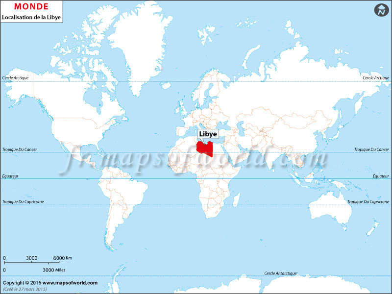 Libye Carte Du Monde Libye carte du monde » Vacances Guide Voyage
