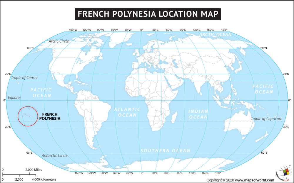 Where is French Polynesia, French Polynesia Location in World Map