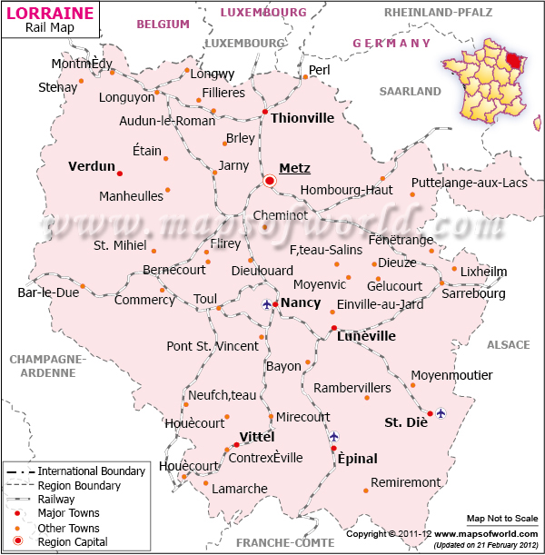 Lorraine France Map Lorraine Map
