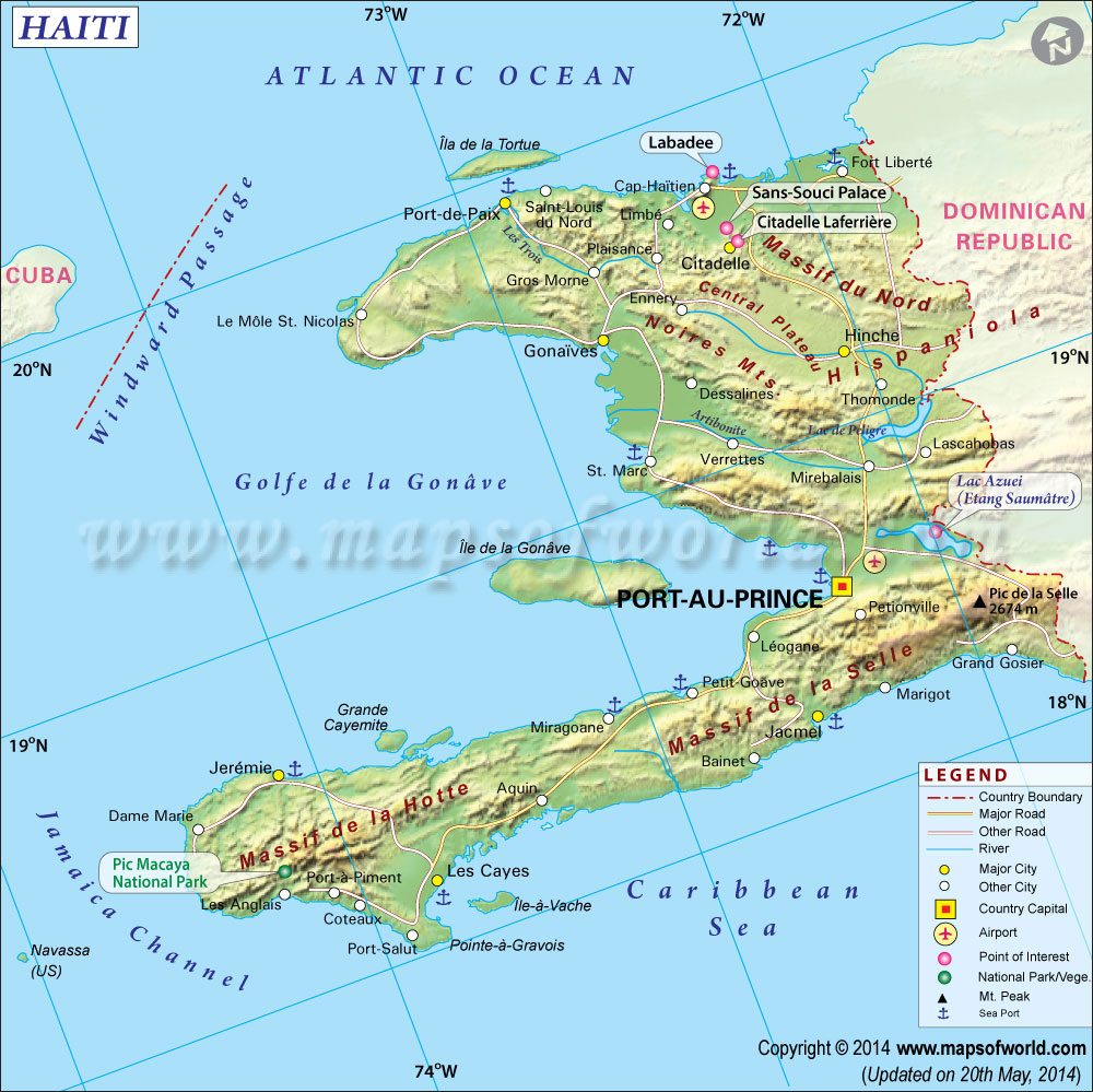 Haiti Map Map of Haiti