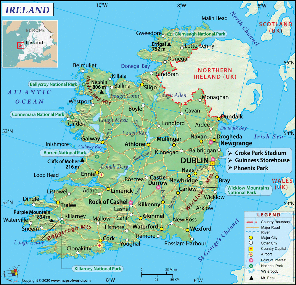 Map of Ireland and Other 40 Related Irish Maps