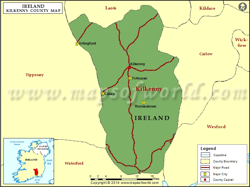 Map of County Kilkenny Ireland County Kilkenny Map