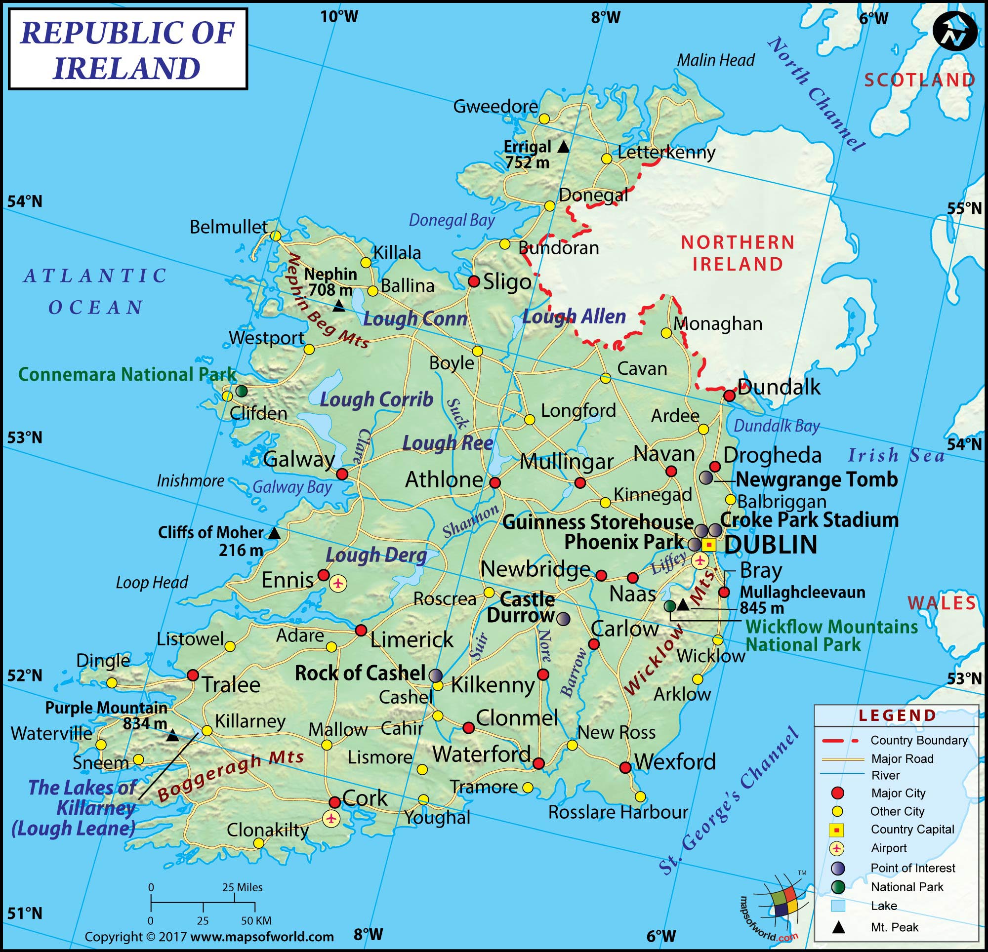 Large Ireland Map Image Large Ireland Map HD Picture