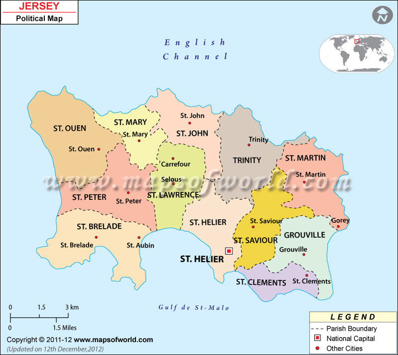 Political Map of Jersey
