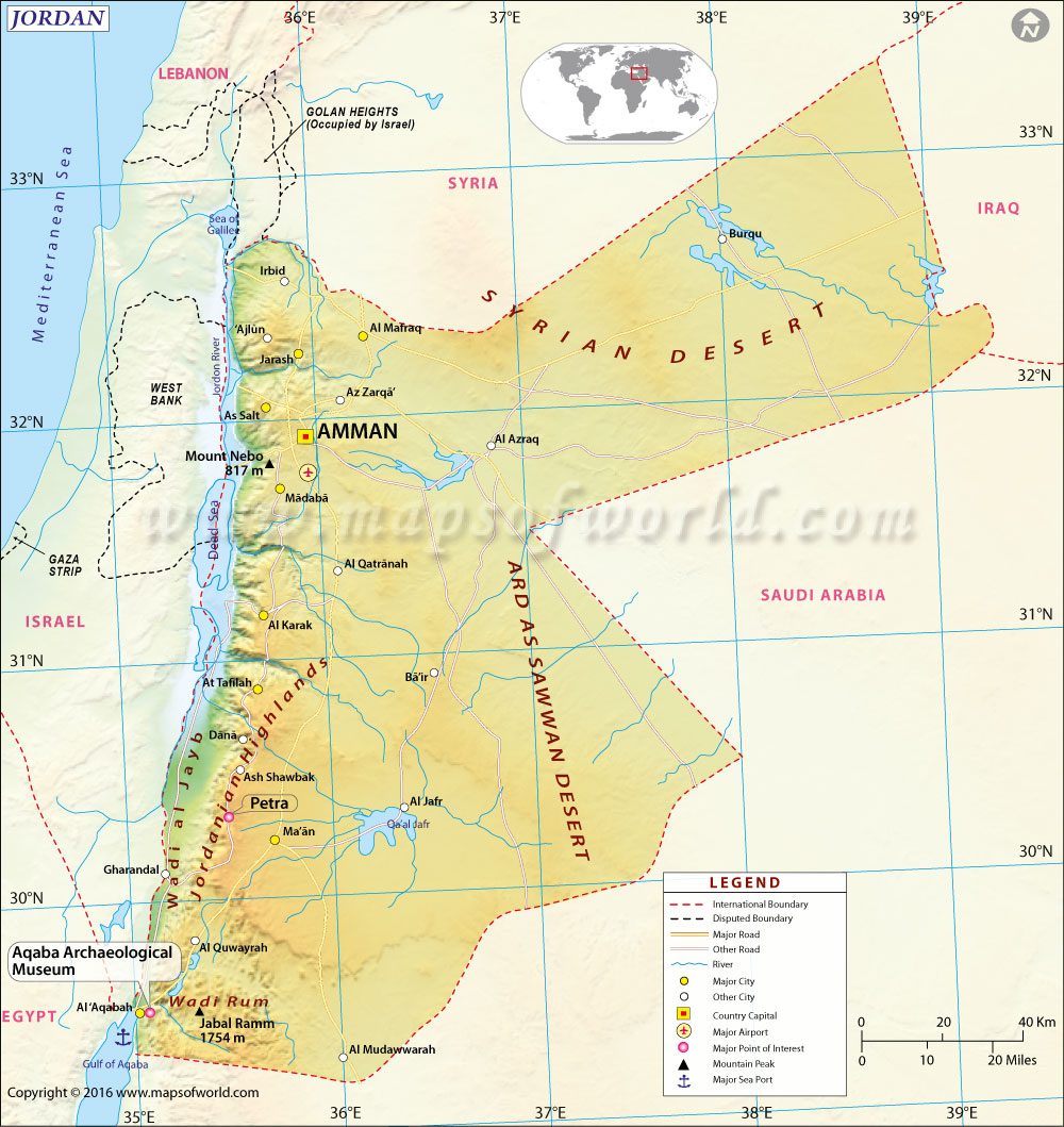 Jordan Map Map of Jordon Collection of Jordon Maps