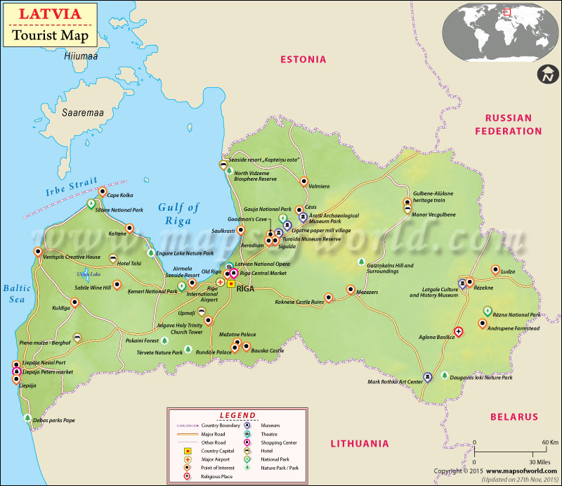 Latvia Travel Map