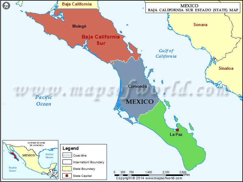 Baja California Sur Map Baja California Sur Mexico Map