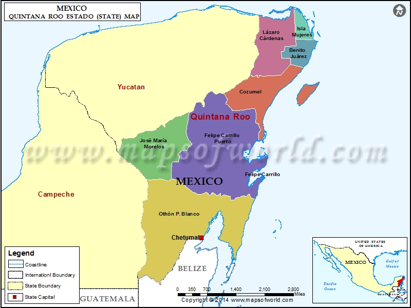 Mapa De Quintana Roo