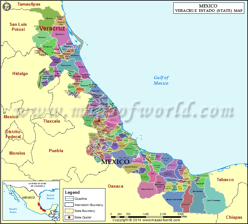 Veracruz Mexico Map Veracruz Map