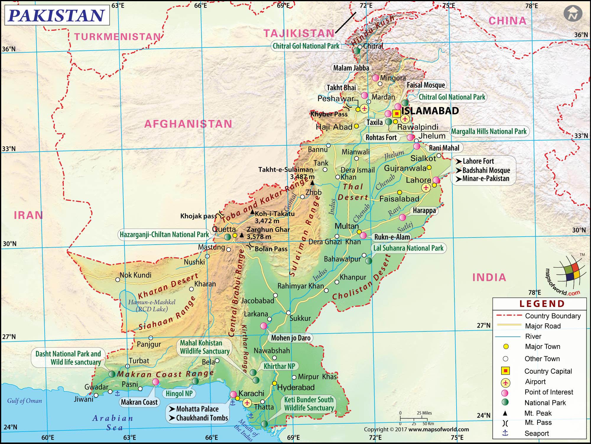 Large Pakistan Map Large Map of Pakistan