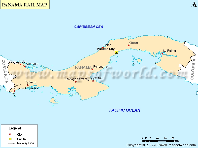 Panama Train Map Panama Rail Map