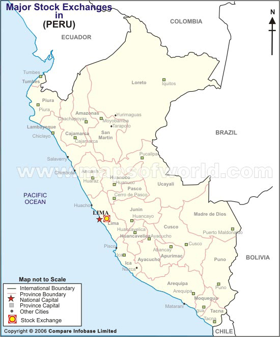 Peru Stock Exchange Map Stock Exchange in Peru Map