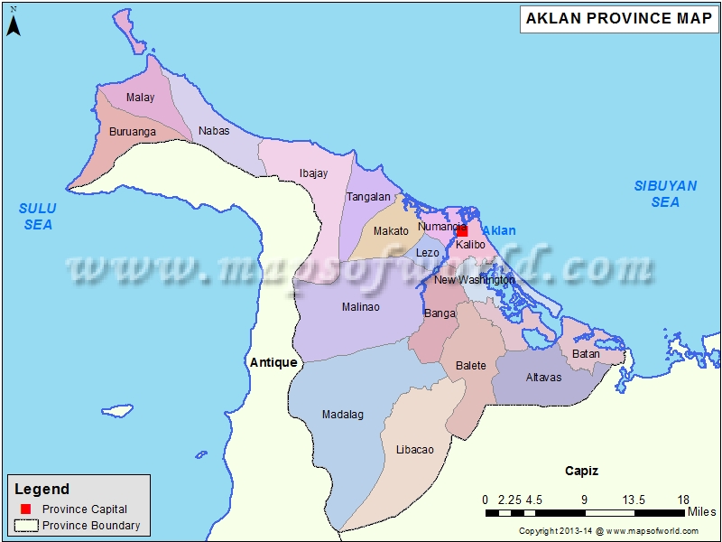 Aklan Map Map of Aklan Province, Philippines
