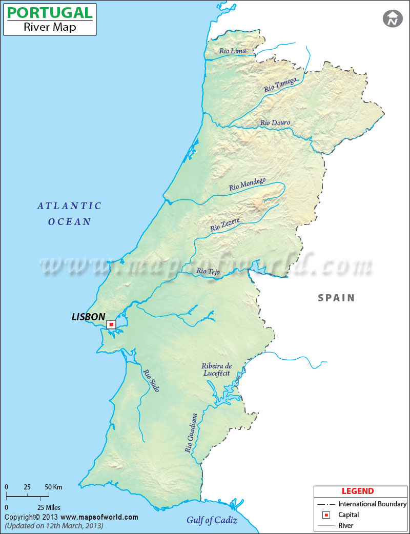 Portugal River Map