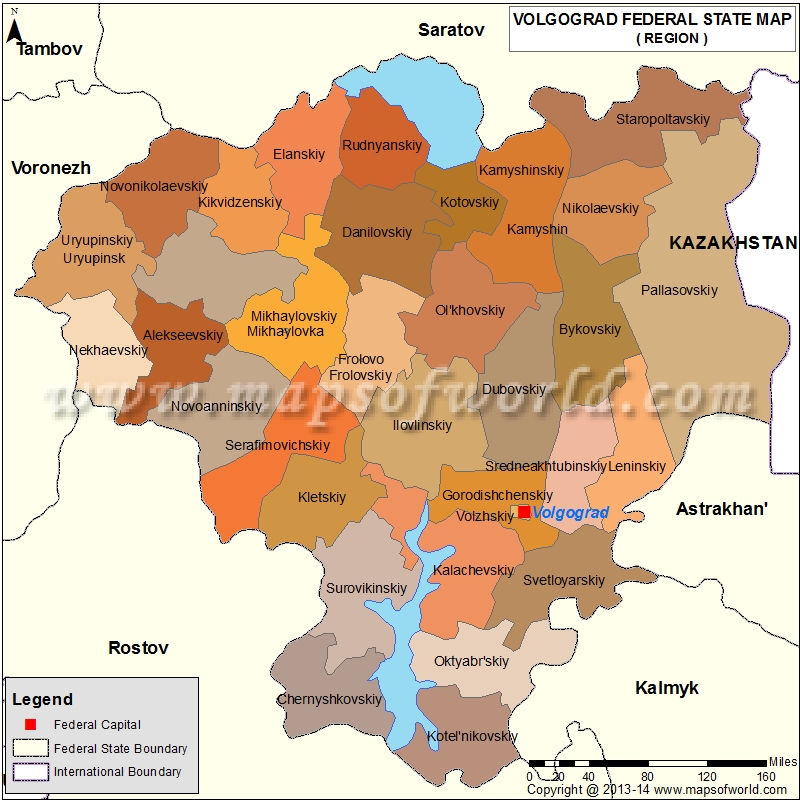 Volgograd Map Volgograd Oblast Map