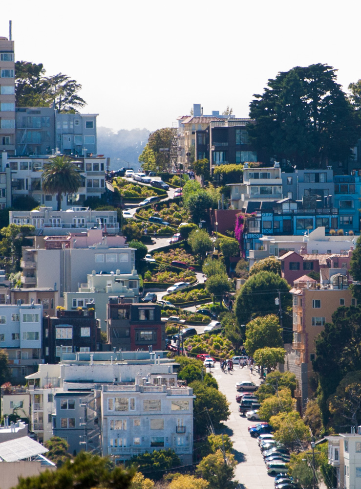 Lombard Street in San Francisco, California, USA