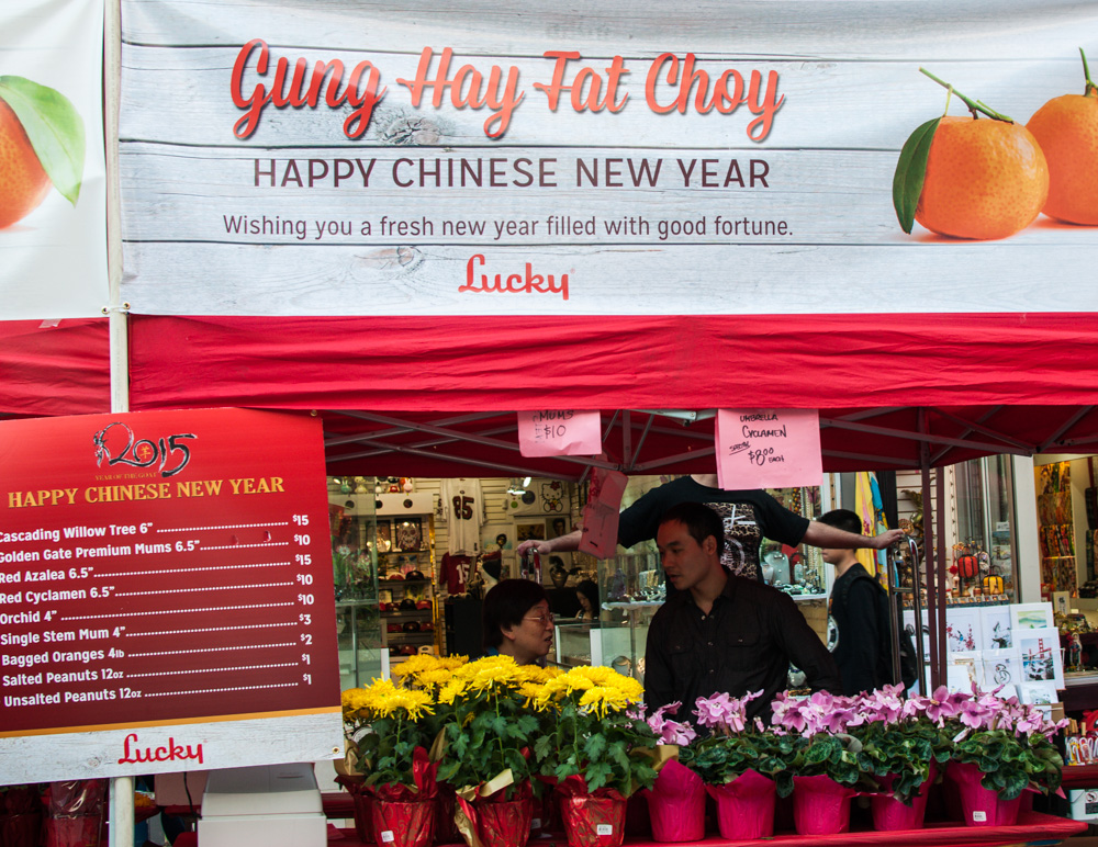 Chinese New Year Flower Fair at Chinatown, San Francisco, California, USA