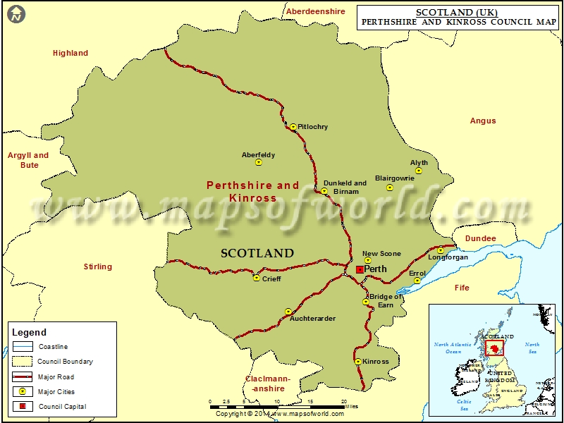 Road Map Of Perth Scotland