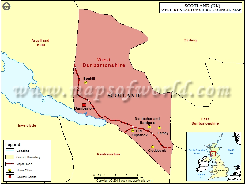 West Dunbartonshire Map West Dunbartonshire Council Map