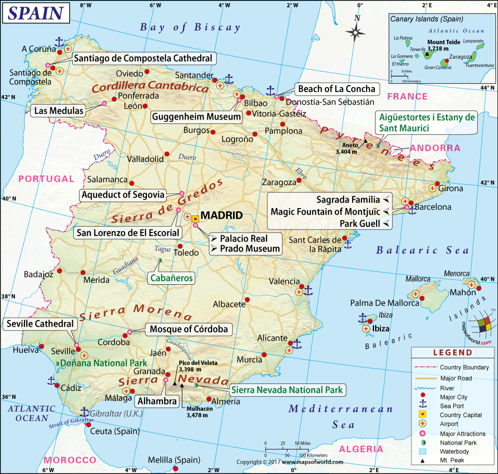 Spain Map | Map of Spain | Collection of Spain Maps