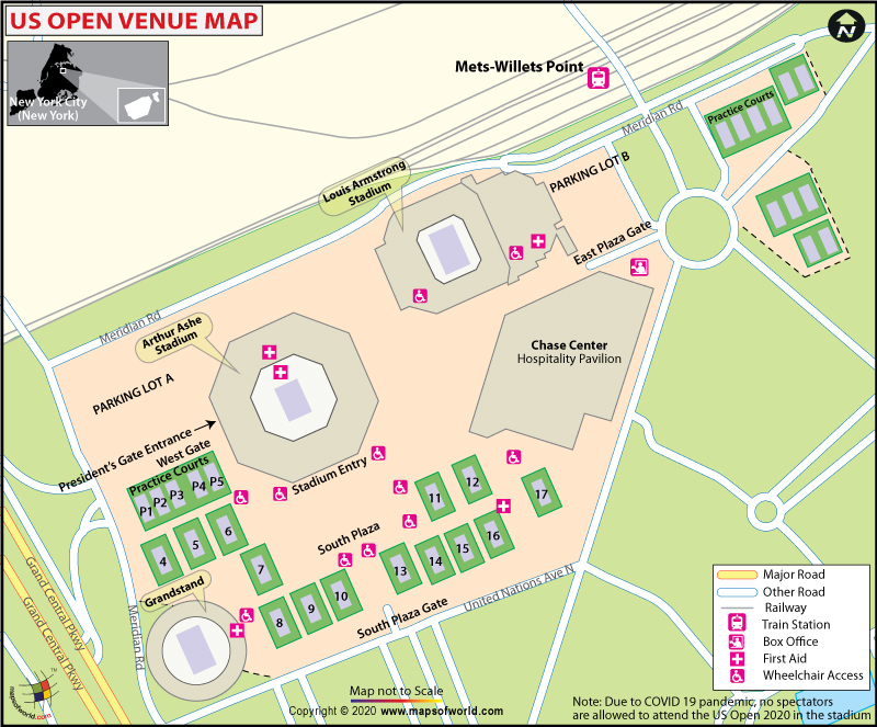 2024 Us Open Tennis Locations Map Bab Frederica