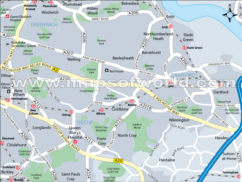 Sidcup London Map Sidcup Map