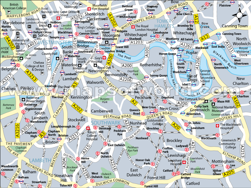 Map of Westminster UK