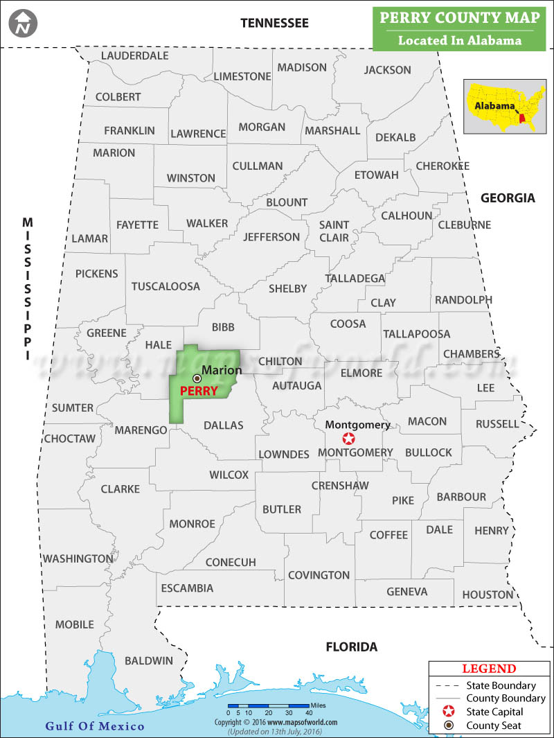 Perry County Map, Alabama Where is Perry County