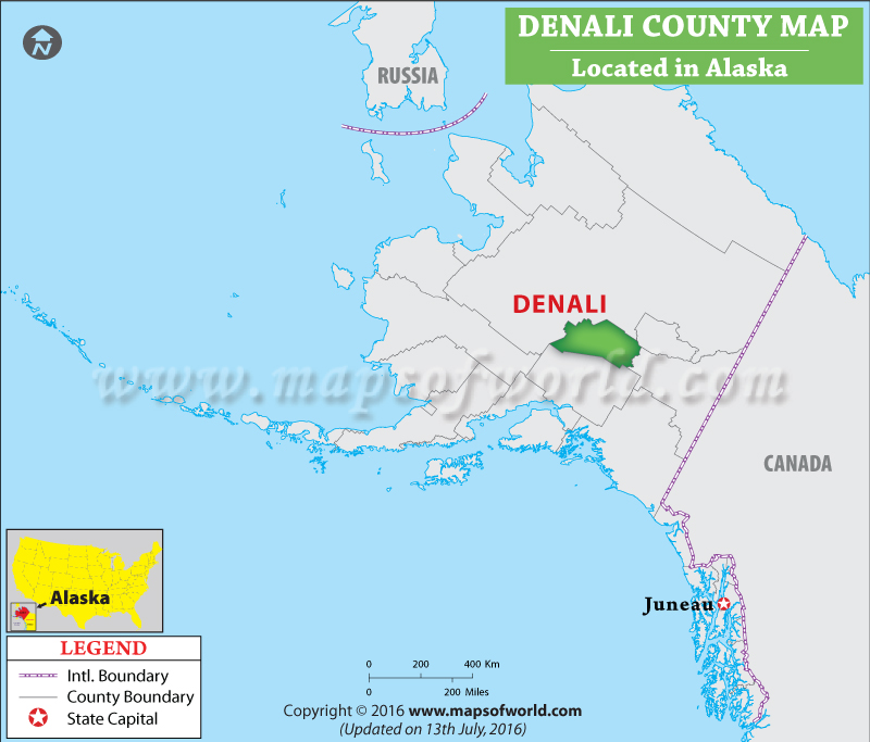 Denali Alaska Map Where is Denali