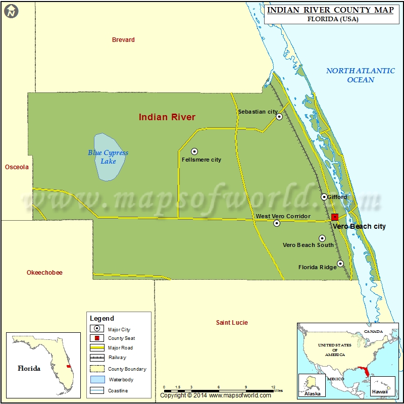 Indian River County Map, Florida