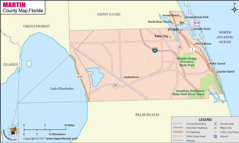 Martin County Florida Map Martin County Map, Florida – Usa States