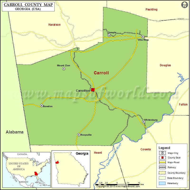 Carroll County Map, Map of Carroll County