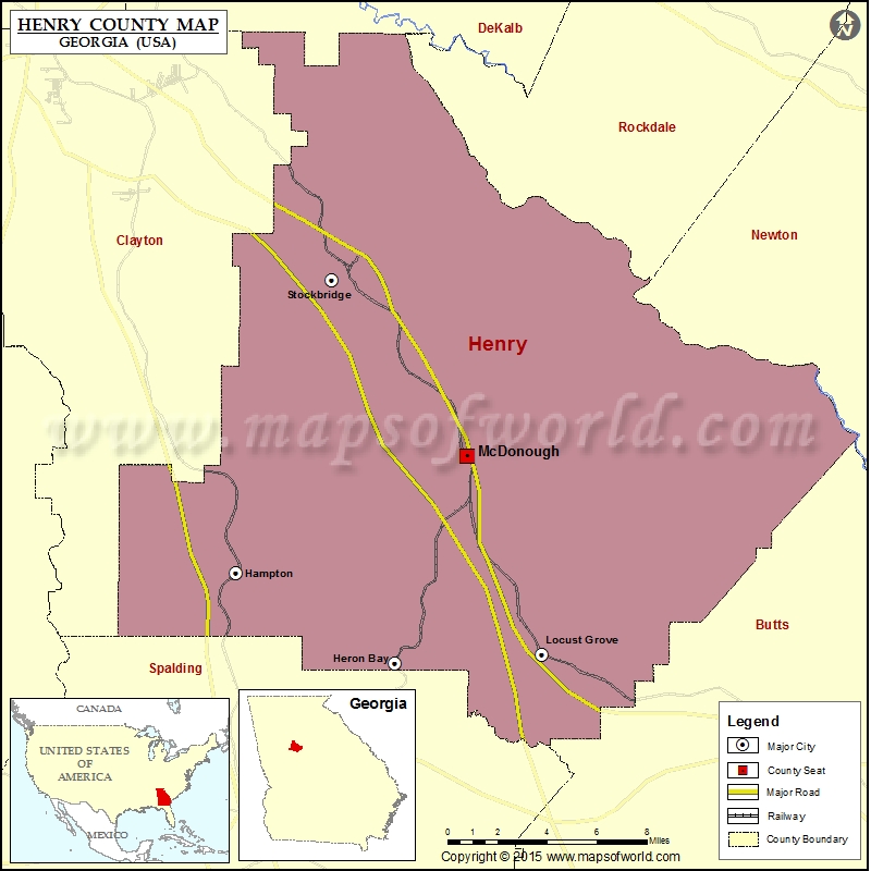 Henry County Map, Map of Henry County