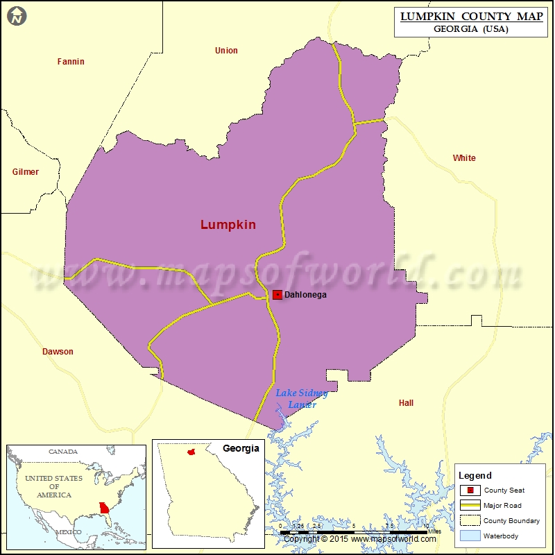 Lumpkin County Map, Map of Lumpkin County