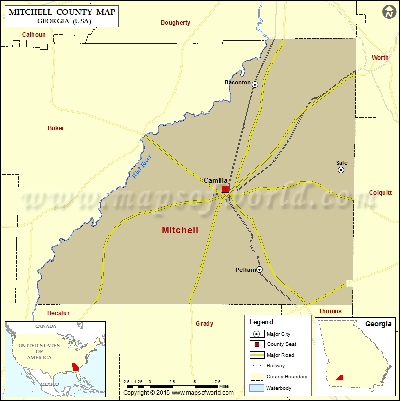 Mitchell County Map, Map of Mitchell County