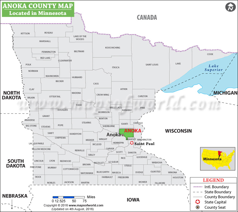 Anoka County Mn Map