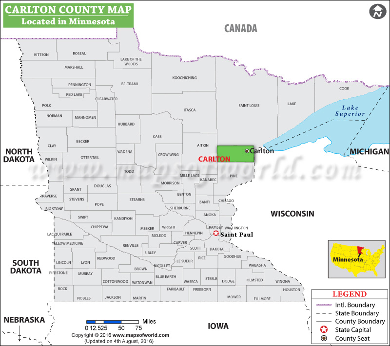 Carlton County Map Adela Antonia
