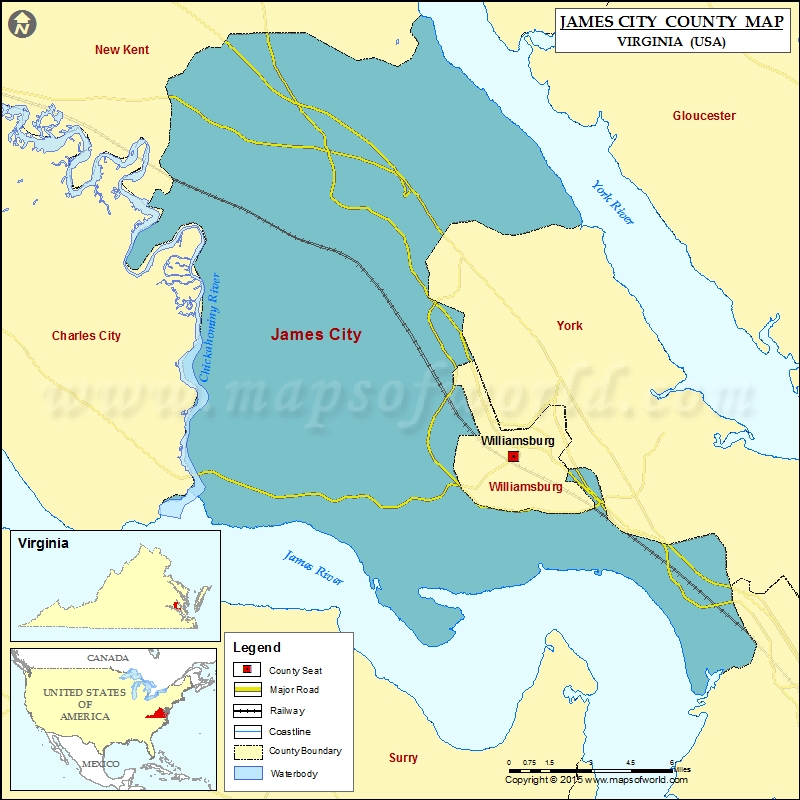 James County Map, Virginia
