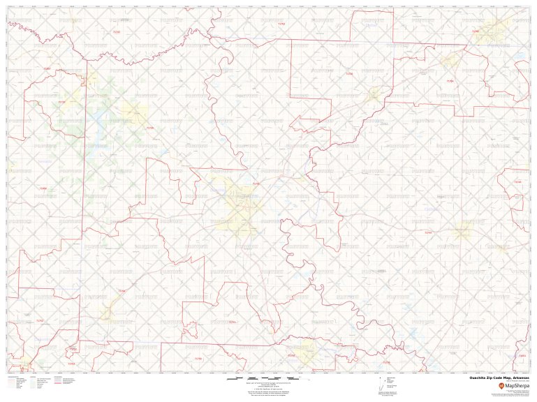 Ouachita Zip Code Map, Arkansas Ouachita County Zip Codes