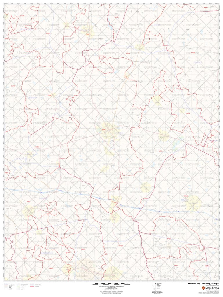 Emanuel Zip Code Map, Emanuel County Zip Codes