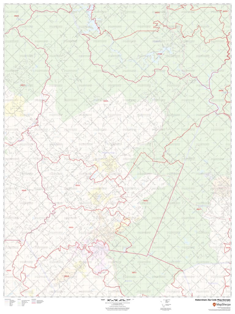Habersham Zip Code Map, Habersham County Zip Codes