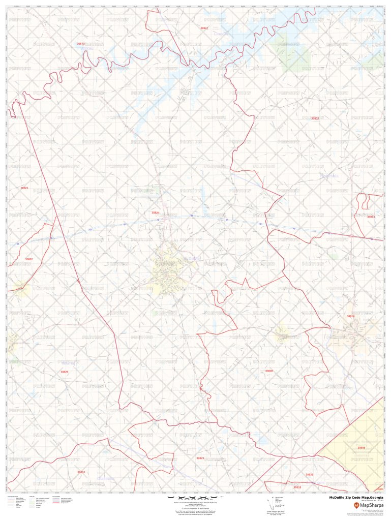 McDuffie Zip Code Map, McDuffie County Zip Codes