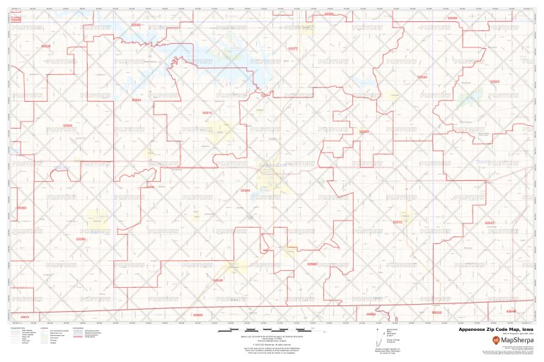Appanoose Zip Code Map, Iowa Appanoose County Zip Codes